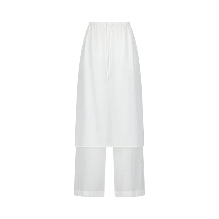 Amomento Sheer Layered Pants "White"
