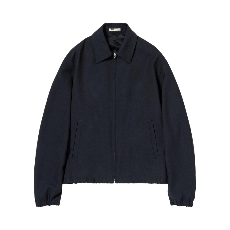 Auralee Wool Mohair Hopsack Zip Blouson "Dark Navy"