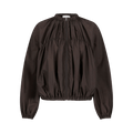 Amomento Nylon Shirring Jumper "Brown"