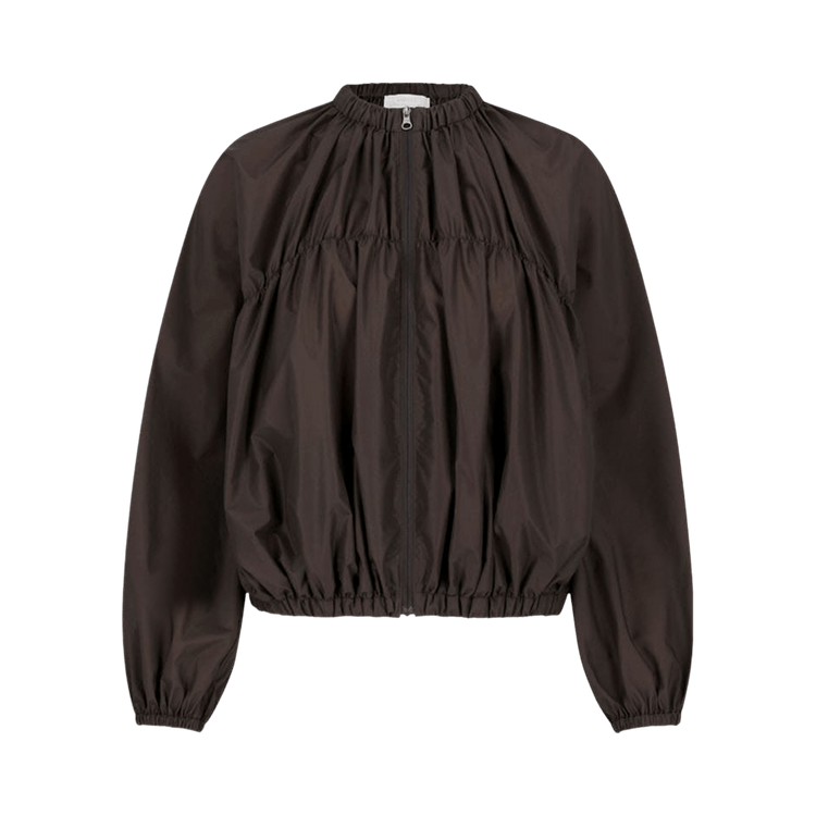 Amomento Nylon Shirring Jumper "Brown"