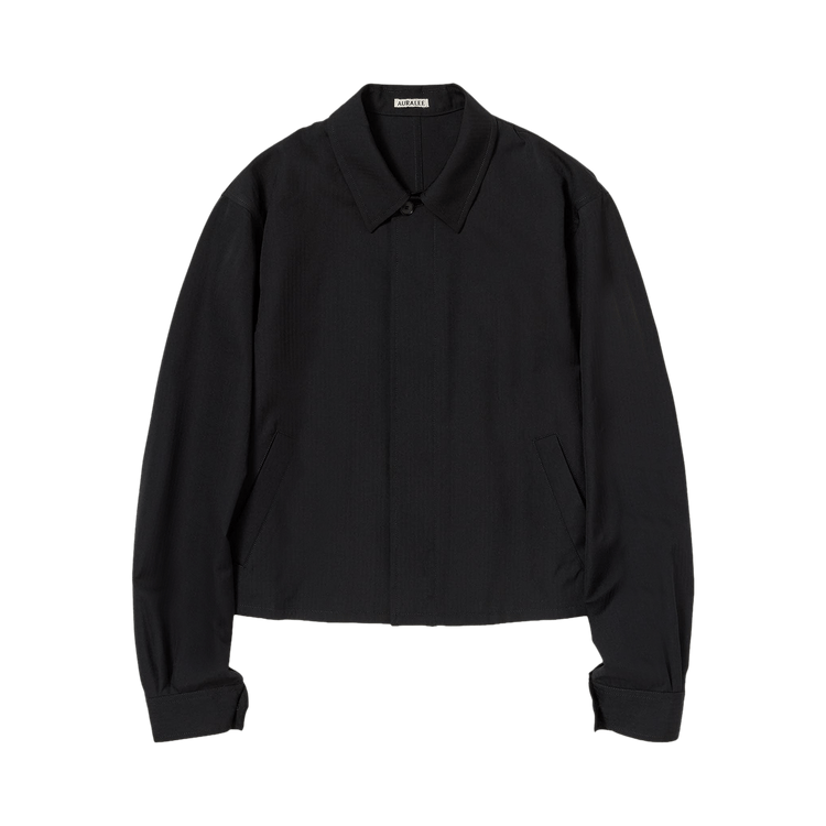 Auralee Wool Herringbone Blouson "Black"