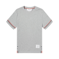 Thom Browne RWB Stripe Rib Cuff Tee "Medium Grey"