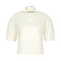 Amomento Padded Jersey Top "Ivory"