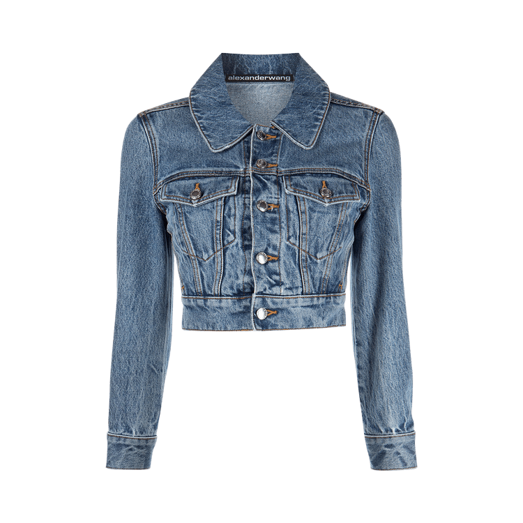 Alexander Wang Shrunken Trucker Jacket "Vintage Medium Indigo"