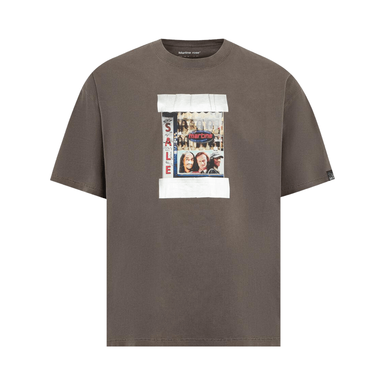 Martine Rose Short-Sleeve Oversized T-Shirt "Brown Washed"