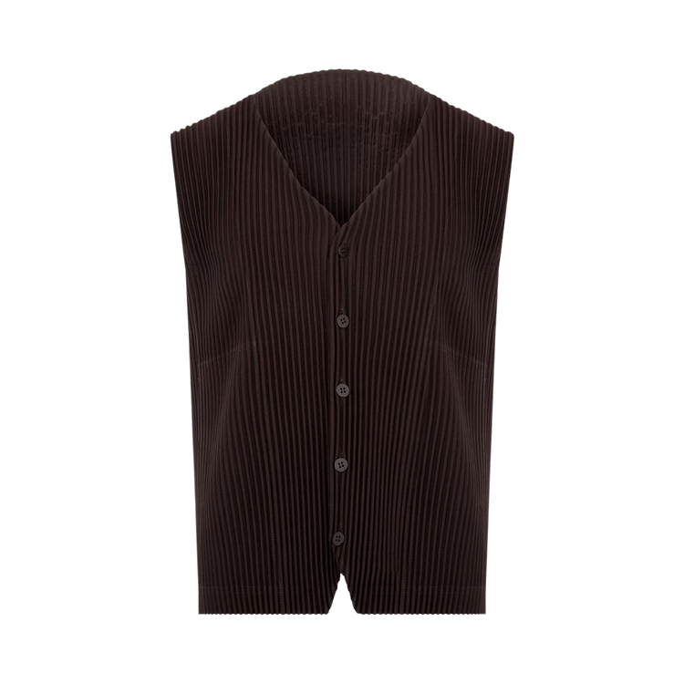 Issey Miyake Vest "Egg Plant Black"