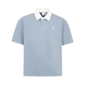 le PÈRE Short-Sleeve Rugby Polo "Blue Grey"