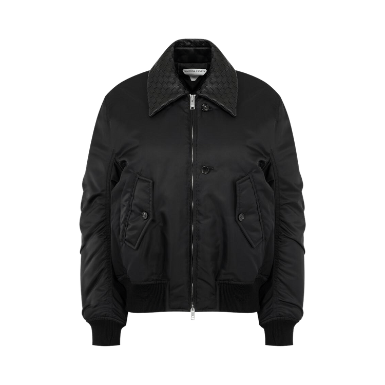 Bottega Veneta Satin Nylon Blouson "Double Black"