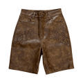 Bottega Desires Leather Shorts "Brown"