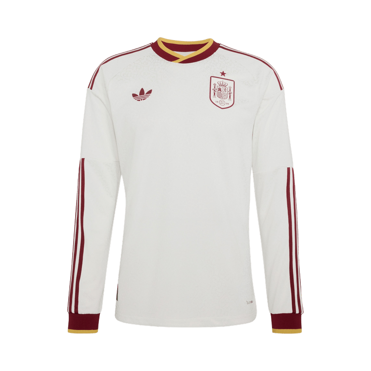 Adidas Spain 26 Away Authentic Long Sleeve Jersey "Off White"