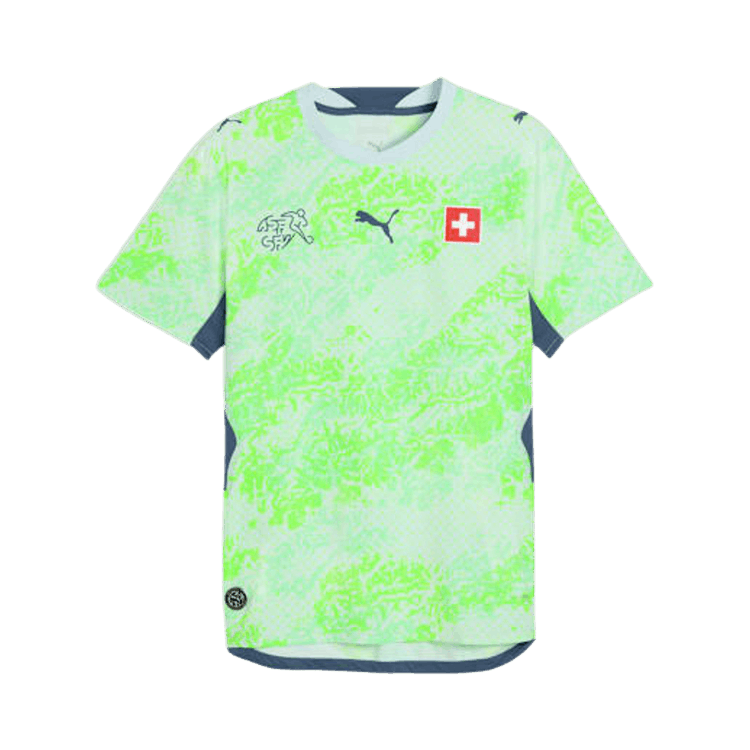 Puma Switzerland 2026 Authentic Away Jersey "Sea Glass-Dark Indigo"