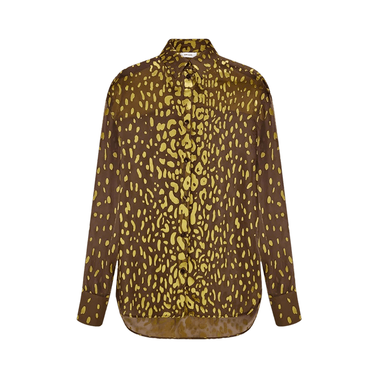 Ferragamo Long-Sleeve Shirt "Expresso/Brasswood"