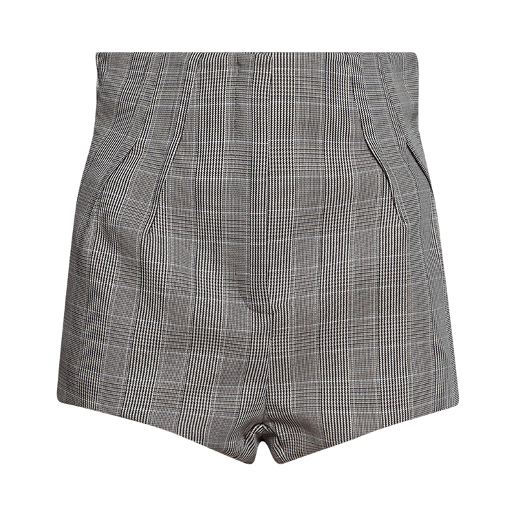Mugler Short "Checks Beige/Blue"