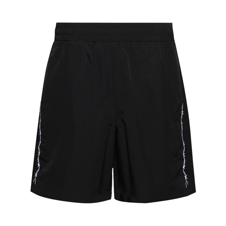 Warren Lotas Barbed Wire Nylon Track Shorts "Black"