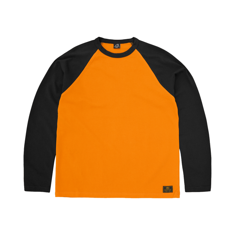 Corteiz Stencil Raglan Long-Sleeve "Orange/Black"