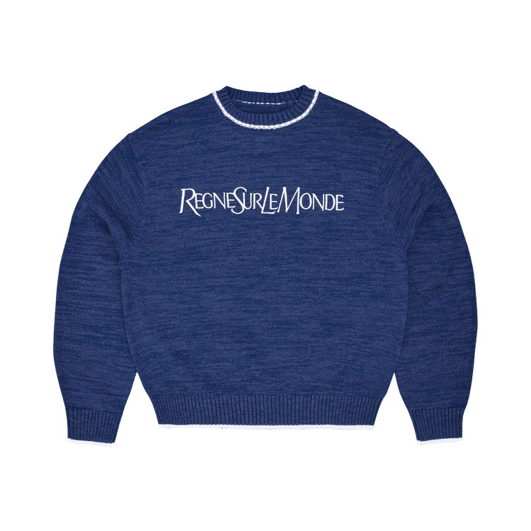 Corteiz Rslm Knit Crewneck "Navy"