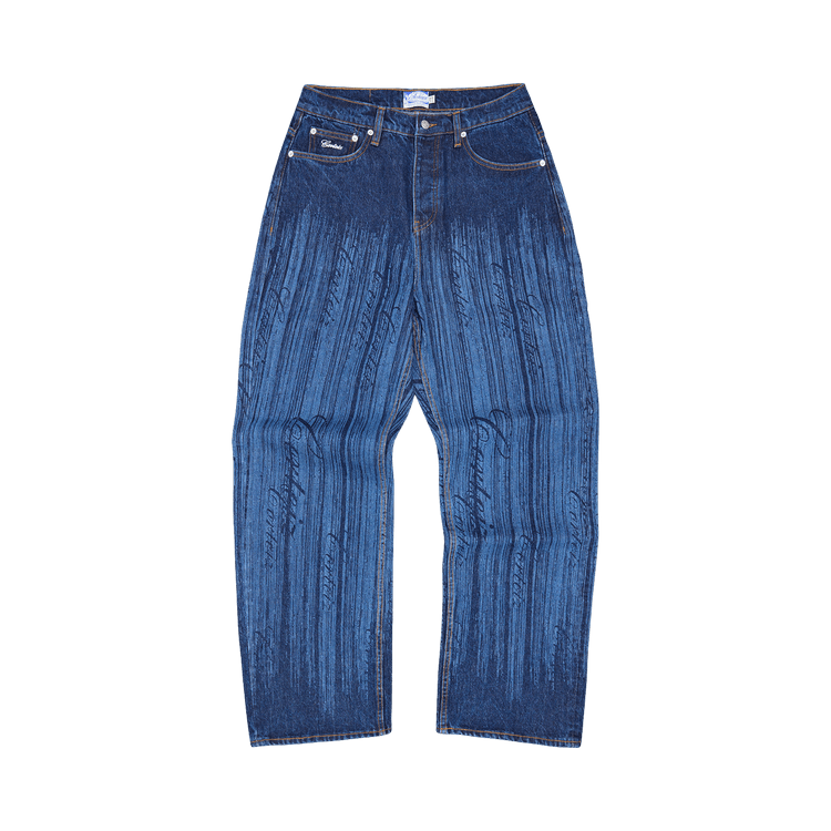 Corteiz Strike Baggy Jeans "Dark Wash"