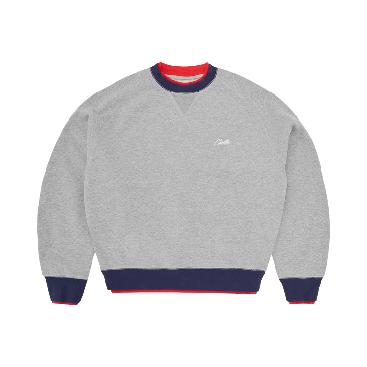 Corteiz Hmp Double Up Crewneck "Heather Grey"