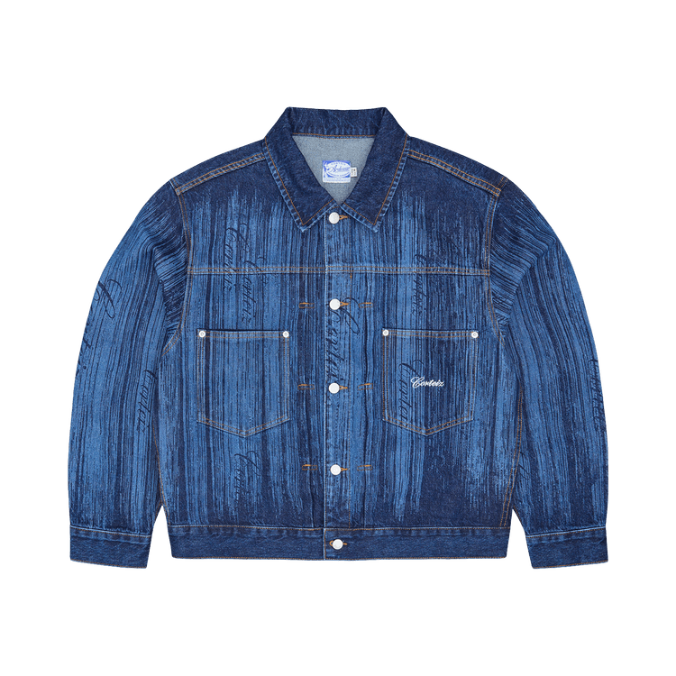 Corteiz Strike Denim Jacket "Dark Wash"