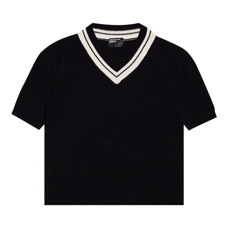 Enfants Riches Déprimés Larry Knit V-Neck Sweater "Black/White"