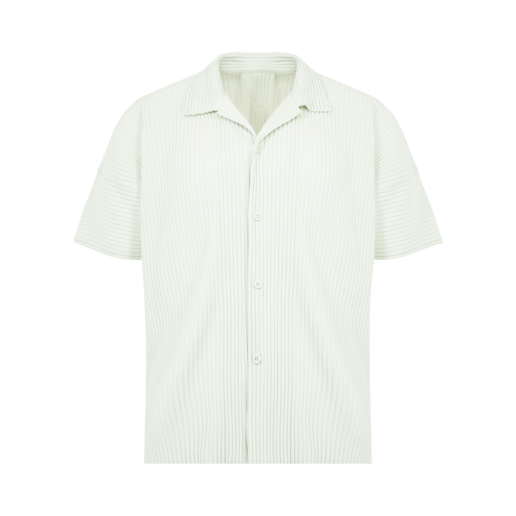 Issey Miyake Short-Sleeve Button Down "Duomo Green"