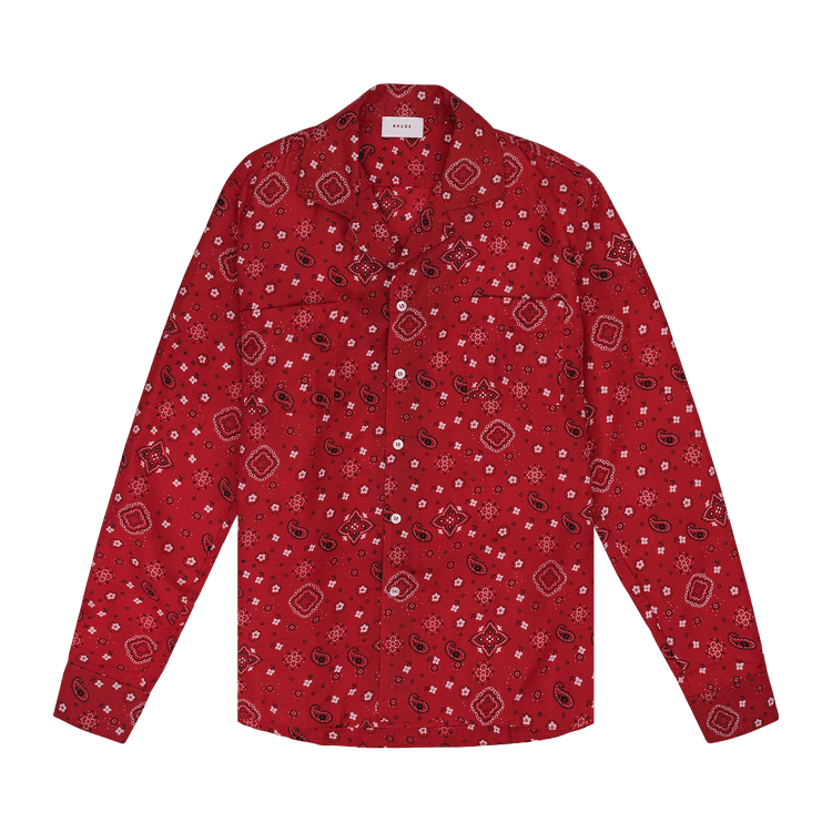 Rhude Bandana Long-Sleeve T-Shirt "Red"