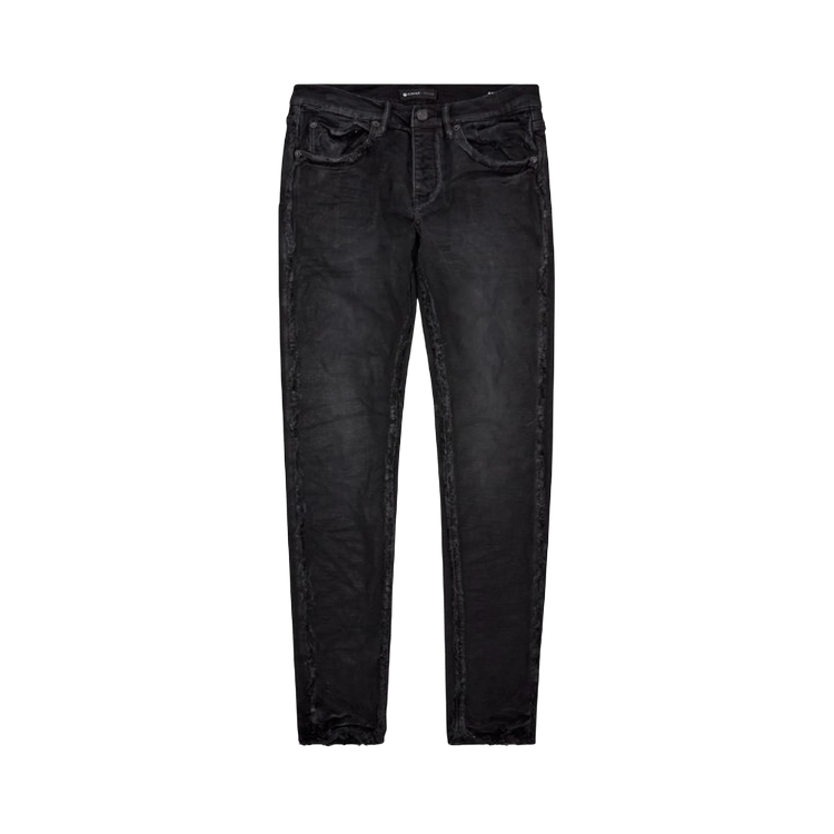 PURPLE BRAND Inside Out Frayed Skinny Jeans "Black"