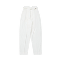 Bottega Veneta Compact Cotton Trousers "Chalk"