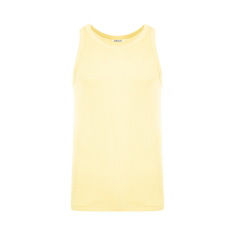 Auralee Organic Soft Rib Tank "Dusty Yellow"