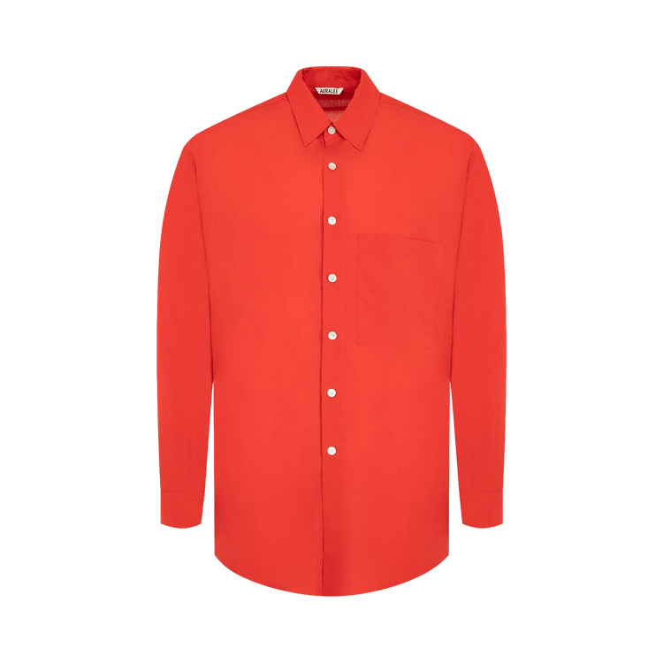 Auralee Super Fine Cotton Lawn Shirt "Red"