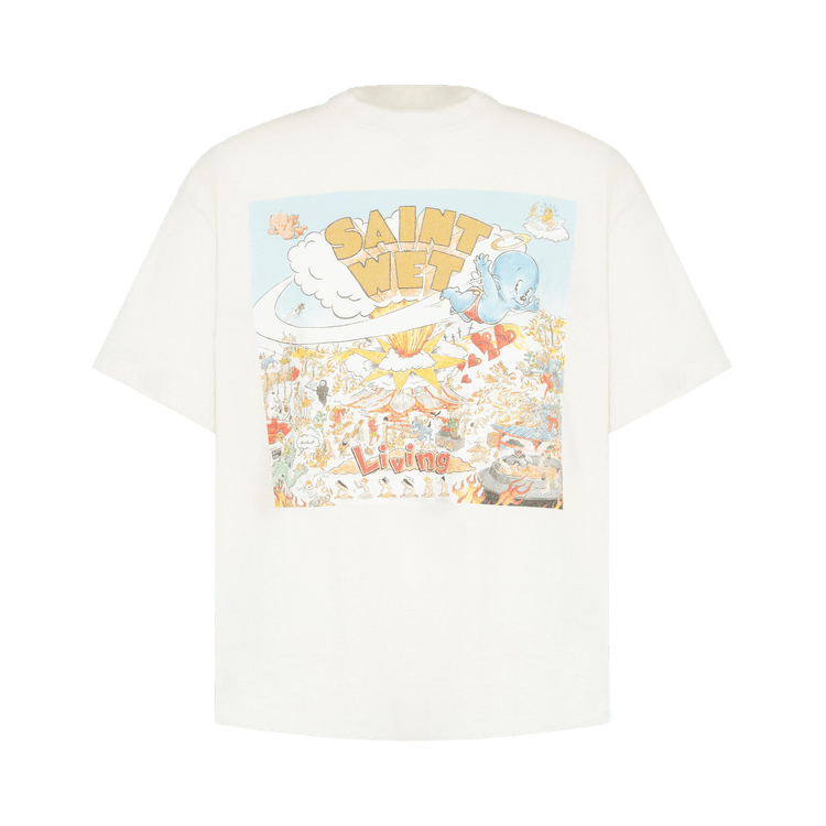SAINT Mxxxxxx Saint Wet Short-Sleeve T-Shirt "White"