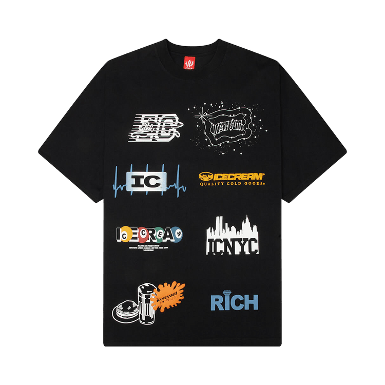 Icecream Rich Short-Sleeve Knit Tee "Black"