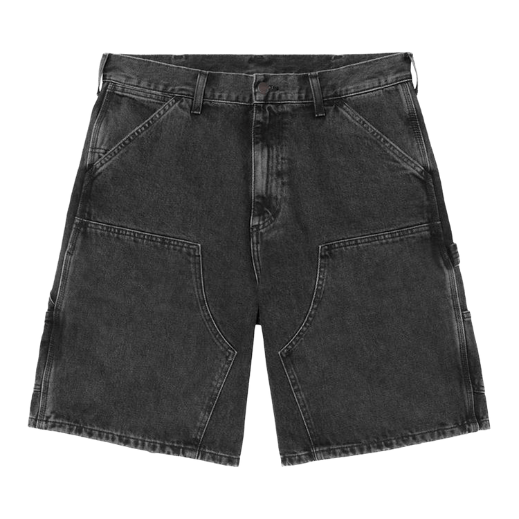 Carhartt WIP Double Knee Short "Black Stone Washed"