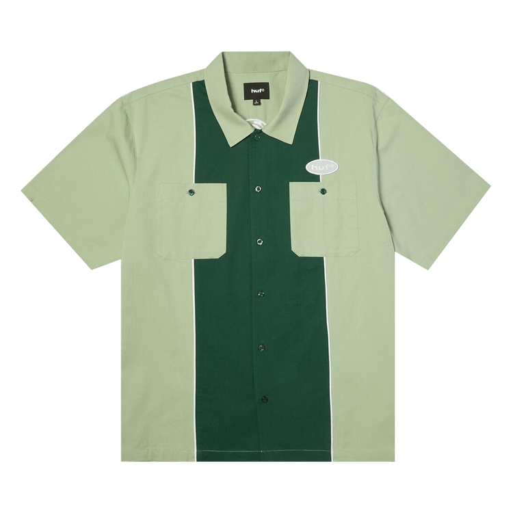 HUF Urethane Short-Sleeve Work Shirt "Mist Green"
