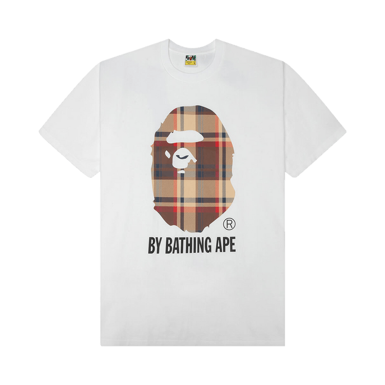 BAPE Check By Bathing Ape Tee "White/Red"