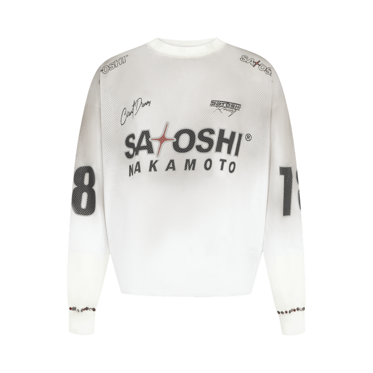 Satoshi Nakamoto Mesh Moto Jersey "White"