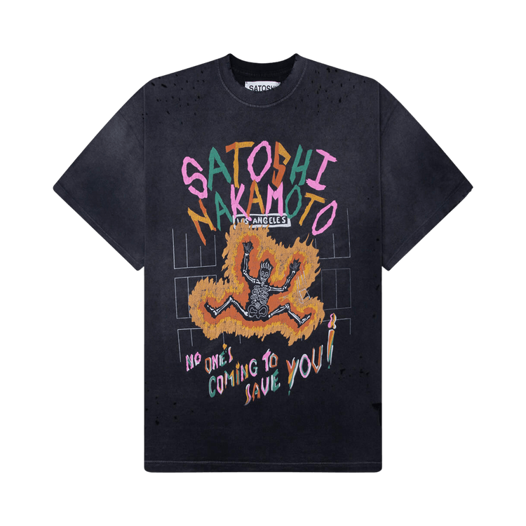 Satoshi Nakamoto No Savior Tee "Washed Black"