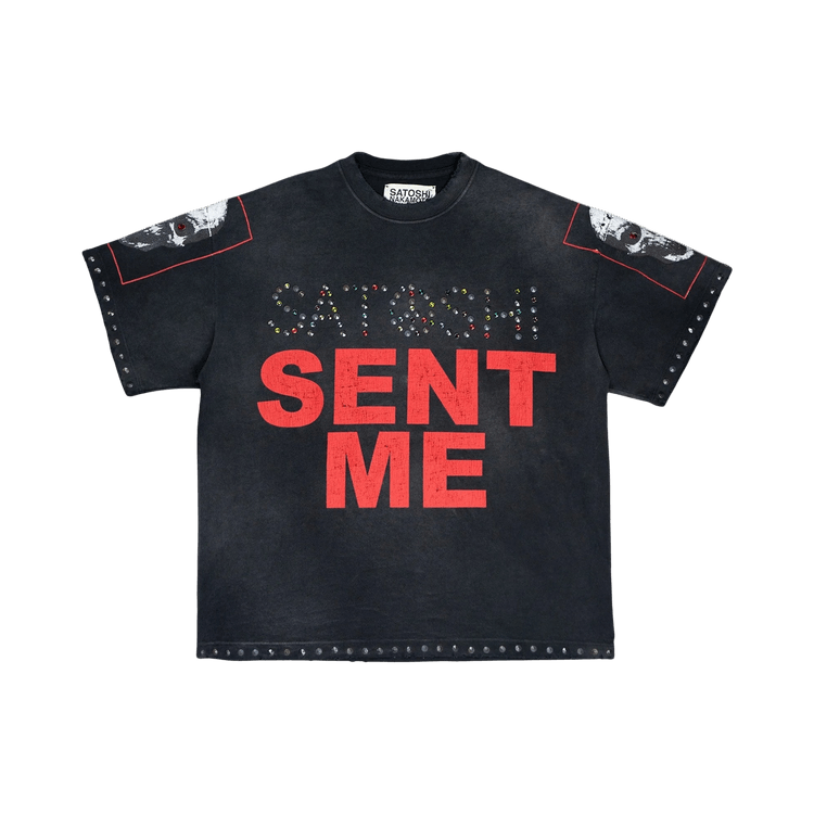 Satoshi Nakamoto Satoshi Sent Me Tee "Washed Black"