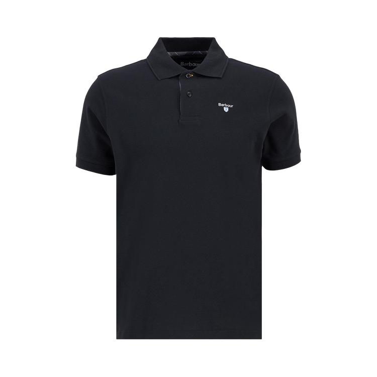 Barbour Tartan Pique Polo "Black"