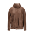 Calvin Klein Isa Leather Jacket "Currant"