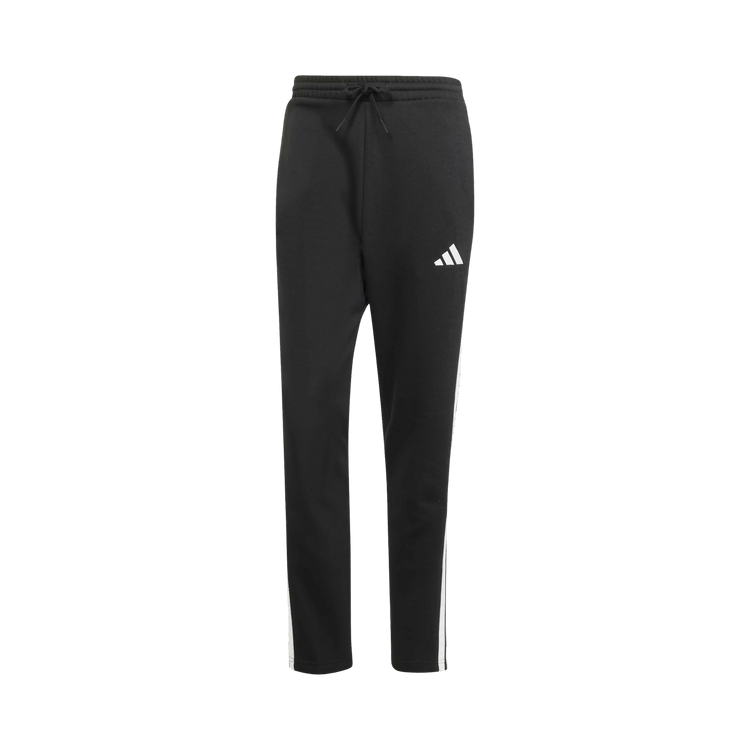 Adidas Essentials 3-Stripes Fleece Pants Open Hem "Black / White"