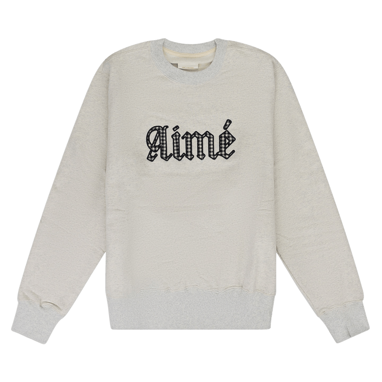 Aimé Leon Dore Houndstooth Applique Crewneck Sweatshirt "Grey"