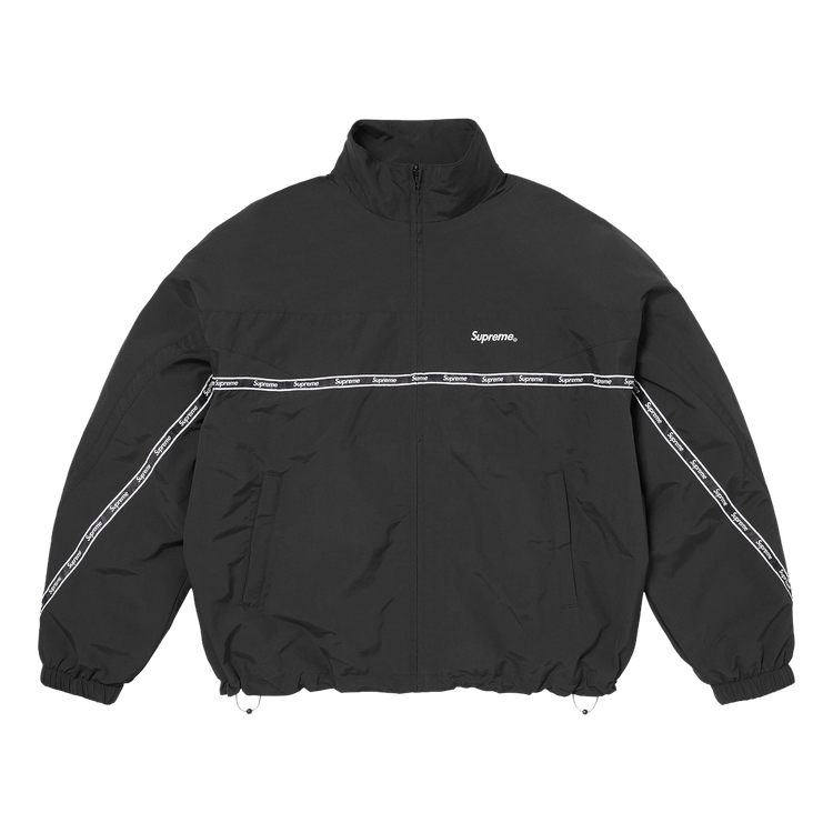 Supreme Logo Taping Track Jacket "Black"