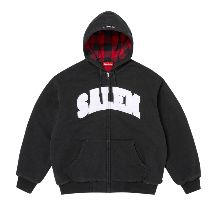 Supreme x Salem Zip Up Hooded Sweatshirt "Black"