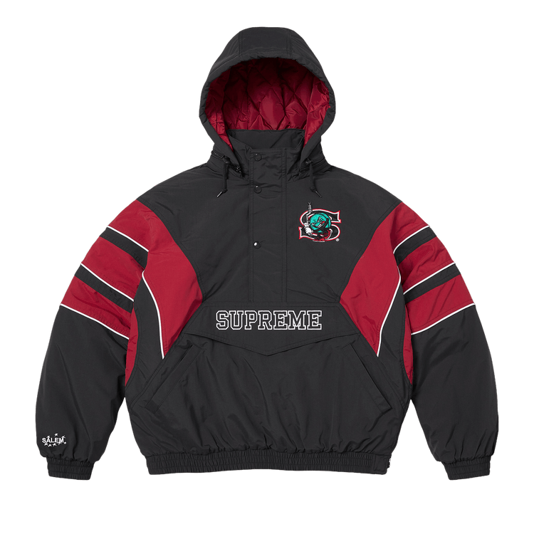 Supreme x Salem Half Zip Stadium Jacket "Black"