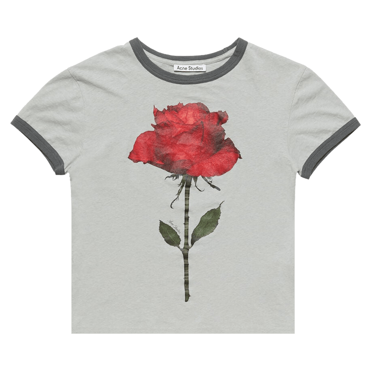 Acne Studios Graphic Rose T-Shirt "Green/White"