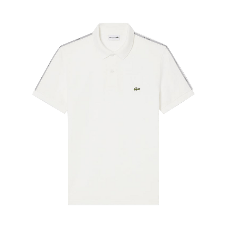 Lacoste Short-Sleeve Regular Fit Striped Band Pique Polo "Flour"