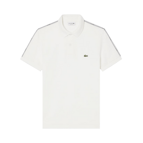 Lacoste Short-Sleeve Regular Fit Striped Band Pique Polo "Flour"