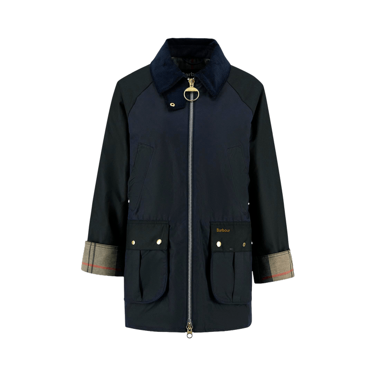 Barbour Kettlewell Wax Jacket "Navy/Black/Dress Tartan"