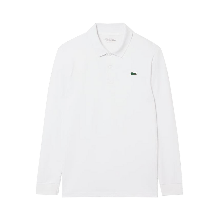 Lacoste Long-Sleeve Regular Fit Ultra Dry Jersey Golf Polo "White"